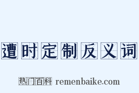 遭时定制反义词是什么意思的图片